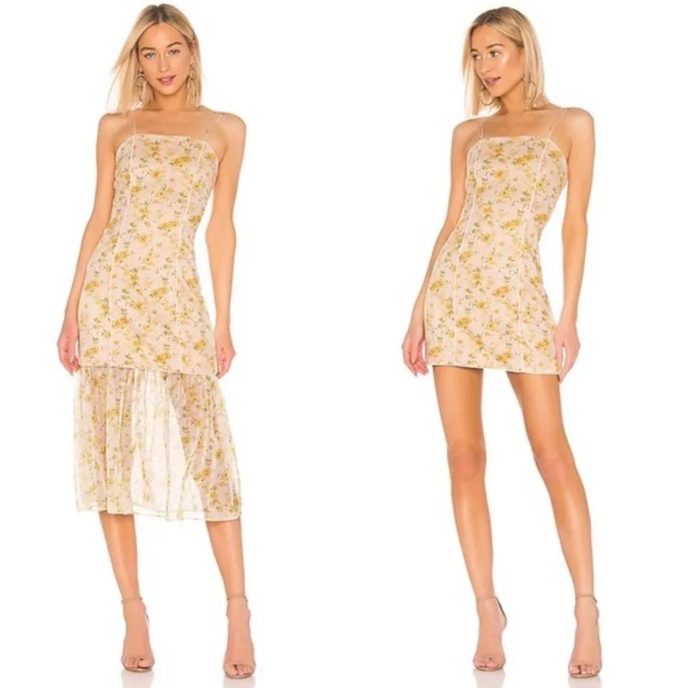 NWT Elliatt Wattle Detachable Skirt Dress Yellow - Picture 1 of 12